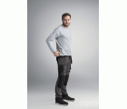 6241 Pantalones largos de trabajo elásticos AllroundWork Slim Fit con bolsillos flotantes color gris acero/ negro